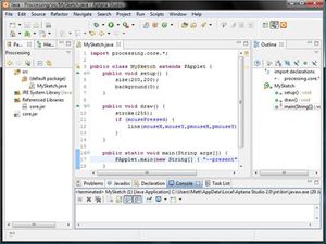 Using Aptana to program Processing