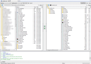 FireFTP interface, great little Firefox extension