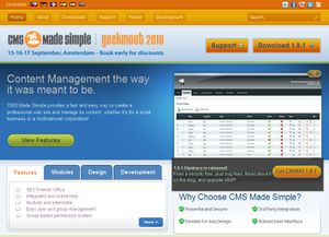 CMS Made Simple homepage