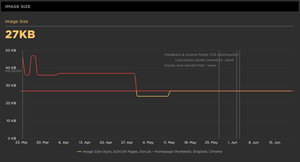Simple graph showing the image size on a page.