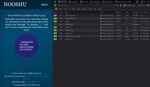 Using Firefox developer tools to examine the responses of a 404 page.