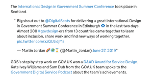 Image of a tweet when the JavaScript has been blocked.