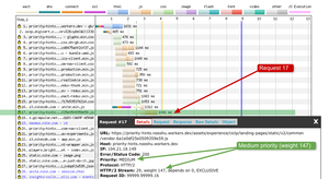 Here's our modified waterfall where the vendor preload has been dropped in priority, weight has dropped from 220 to 147.