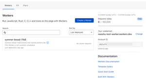 On the worker overview page you will find the account ID you need for the wrangler.toml file.