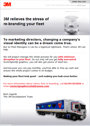 3M fleet HTML email template.