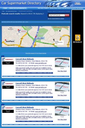 Auto Trader car supermarkets results image.