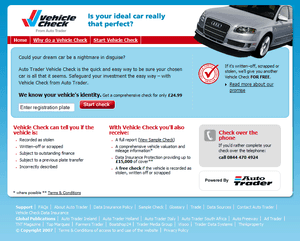 Auto Trader landing page 2.