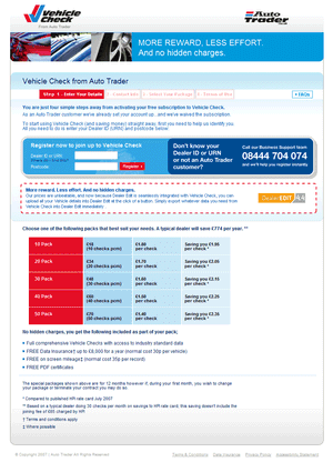 Auto Trader landing page 1.