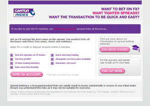 Cantor Index landing page version 2.