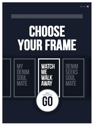 David Jones instore photo booth choose frame.