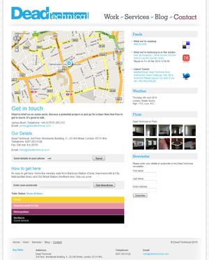 Dead Technical contact page.