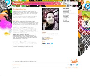 Design Bern profile page.
