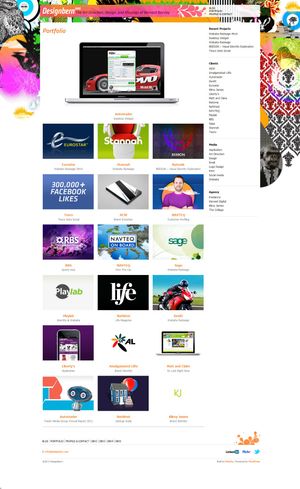 Design Bern portfolio page.