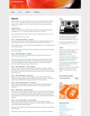 Randle Rambles about page.