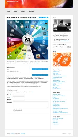 Randle Rambles blog post page.