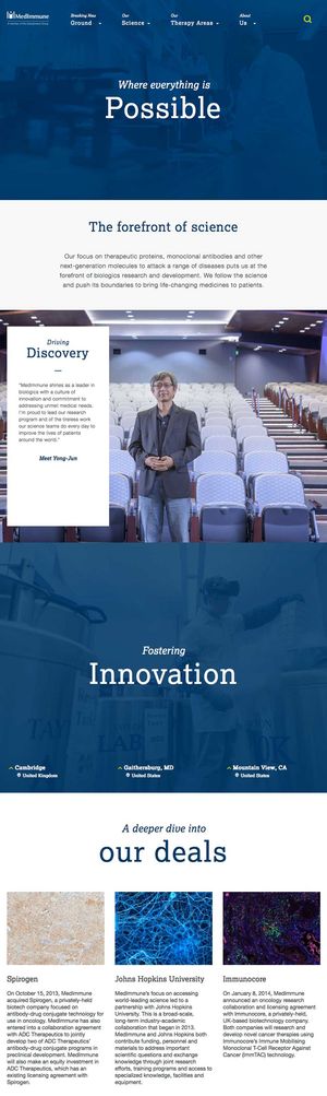 MedImmune our science on tablet.