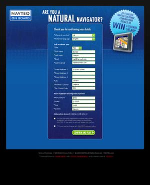 NAVTEQ customer profiling details.