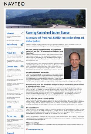 NAVTEQ news article.