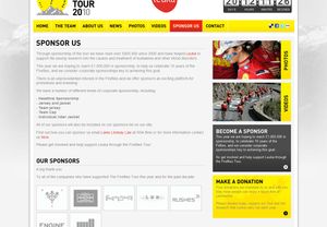 The Fireflies Tour sponsors page.